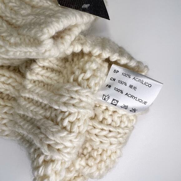 KBb Thick Cable Knit Soft Cream White Arm Warmers (NWT) - Picture 6 of 10